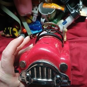 Teleflora "The Chief" Fire Dept. car toy. Needs Nut And Bolt For Front Wheels
